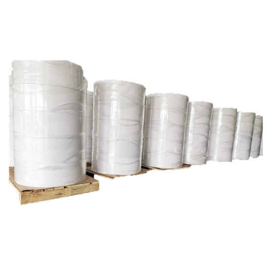 Cs01y-Barcode Label Jumbo Roll Yellow Liner Tape Jumbo Roll Wrapping Paper Thermal Jumbo Roll 80GSM