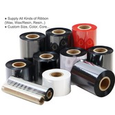 TRT TTR Black Super Wax Resin Ribbon untuk Barcode Printer Thermal Transfer Ribbon
